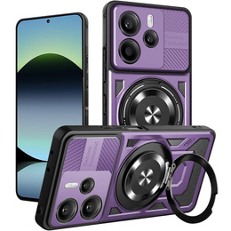 Etui Pancerne z Podstawką do Xiaomi Redmi Note 14 4G – Fioletowe