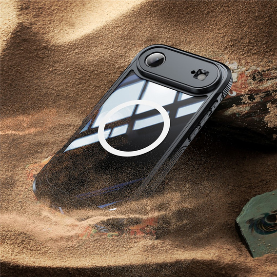 Etui do iPhone Air, Shockproof, ze szkłem, do MagSafe, czarne