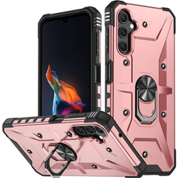 Etui pancerne do Samsung Galaxy A14 4G/5G, z ringiem, różowe rose gold
