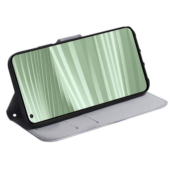Etui z klapką do Realme C55, Wallet, Sakura niebieskie