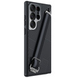 Etui NILLKIN do Samsung Galaxy S23 Ultra, Stripe Design z rączką, czarne