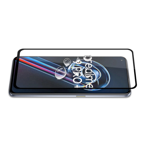 Szkło Hartowane Mocolo Full Glue do Realme 9 Pro+ Plus / Realme 9 4G, czarna ramka