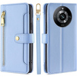 Etui z klapką do Realme 11 Pro 5G / Pro+ 5G, Wallet Zipper Pocket, niebieskie