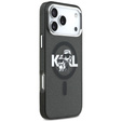 Etui Karl Lagerfeld IML Glitter Karl & Choupette Sketch Logo MagSafe do iPhone 17 Pro Max