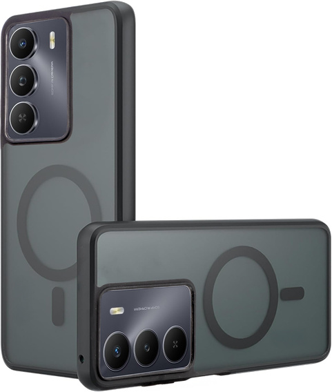 Etui do Realme 14X / Realme C75, do MagSafe, ERBORD Matt Case, czarny