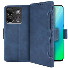 Etui z klapką do Infinix Smart 7 HD 4G, Card Slot, niebieskie