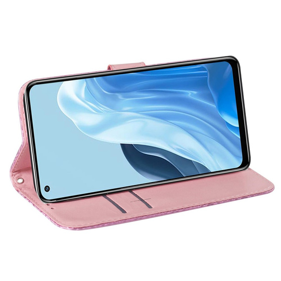 Etui z klapką do Oppo A17, Wallet, Mandala różowe