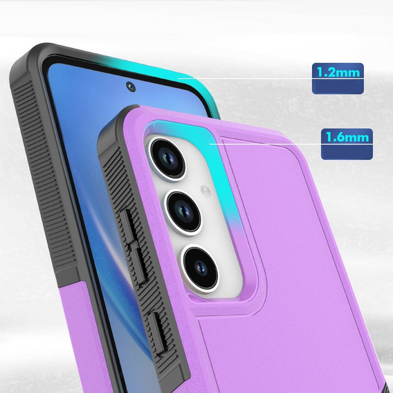 Etui pancerne do Samsung Galaxy A55 5G, Dual Shockproof, fioletowe