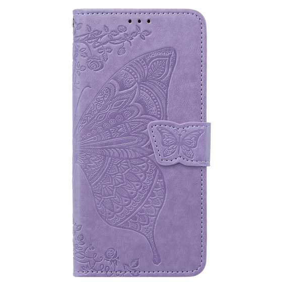 Etui z klapką do Xiaomi Poco F6 Pro, Butterfly, fioletowe