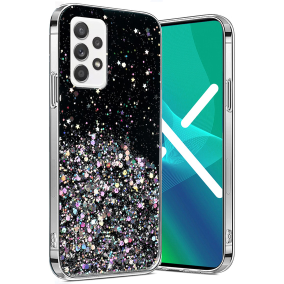 Etui do Samsung Galaxy A33 5G, Glittery, czarne