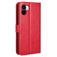 Etui z klapką do Xiaomi Redmi A1 4G / A2 4G, Crazy Horse Wallet, czerwone