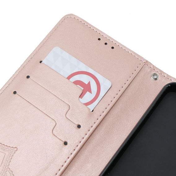 Etui z klapką do Oppo A38 4G / Oppo A18 4G, Mandala, różowe rose gold