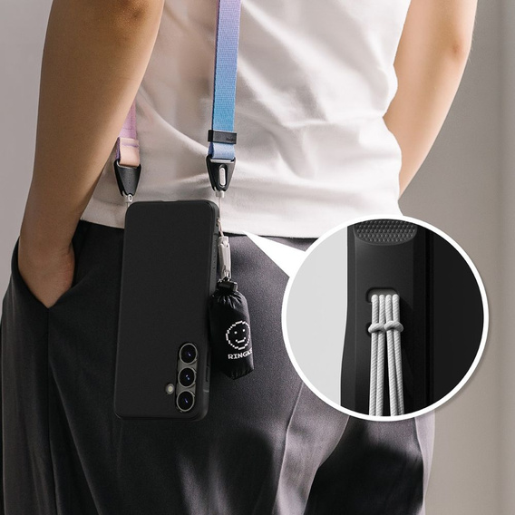 Etui Ringke do Samsung Galaxy S25+ Plus, Onyx, Czarne + Szkło Hartowane 9H