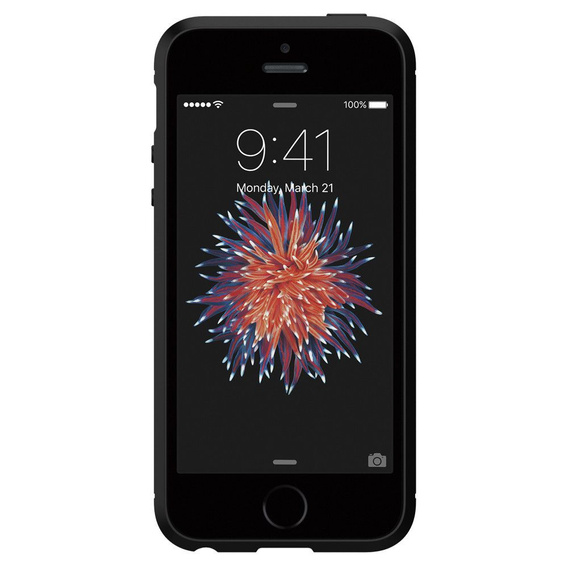 Etui Spigen do iPhone 5 5S SE, Rugged Armor, czarne