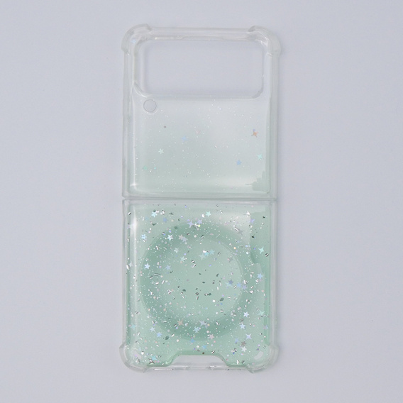 Etui do Samsung Galaxy Z Flip 4 5G, Sparkle, do Magsafe, zielone