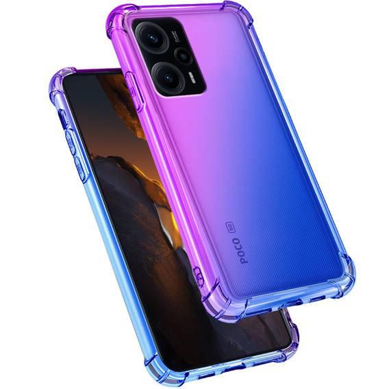 Etui Gradient Dropproof do Xiaomi Poco F5, Fioletowe / niebieskie