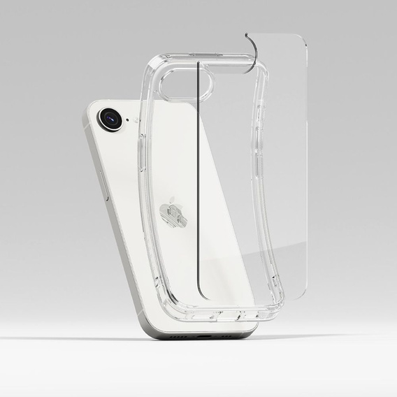 Etui Ringke Fusion do Iphone 16E, Clear + Szkło Hartowane 9H