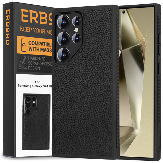 Skórzane etui ERBORD LeatherGuard MagSafe do Samsung Galaxy S24 Ultra — elegancja, którą widać