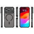 Etui matowe do iPhone 17 Pro, do MagSafe, z ochroną aparatów, czarne