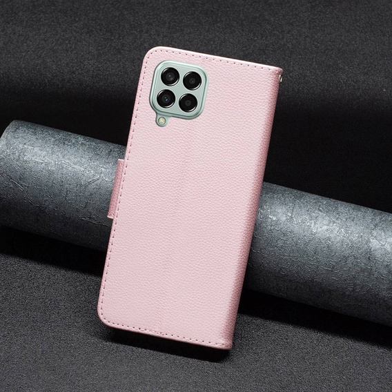 Etui z klapką do Samsung Galaxy M33 5G, Wallet Litchi Magnet, różowe rose gold