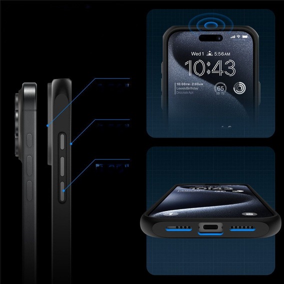 Etui Supcase do iPhone 16 Pro Max, Unicorn Beetle Mag, czarne