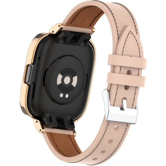 Pasek Skórzany do Xiaomi Redmi Watch 3 Active, Różowy