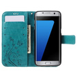 Etui z klapką do Samsung Galaxy S7 Edge, Butterfly, niebieskie