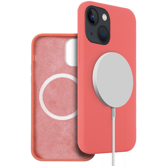 Etui do iPhone 13, Silicone MagSafe, różowe