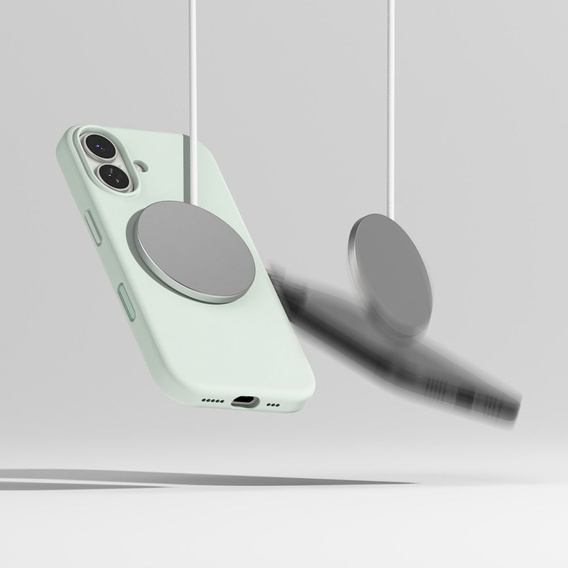 Etui Ringke do iPhone 17, Silicone MagSafe, Soft Mint