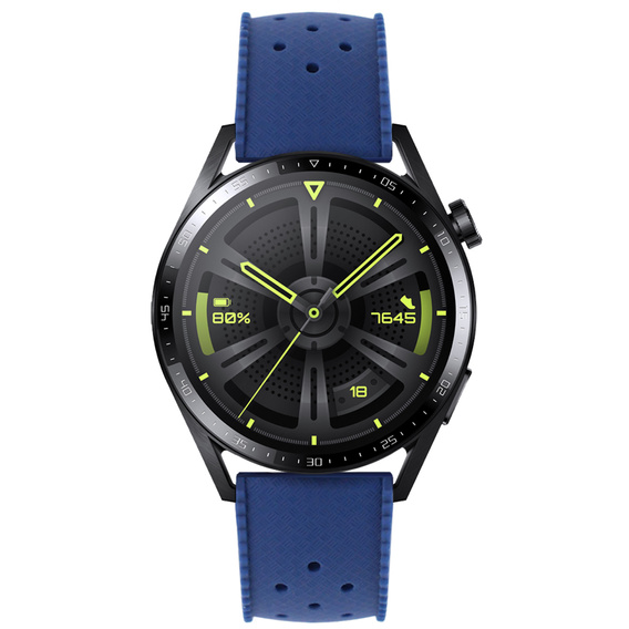 Pasek Silikonowy ERBORD Uniwersalny 22mm, Tropic, niebieski / srebrna klamra