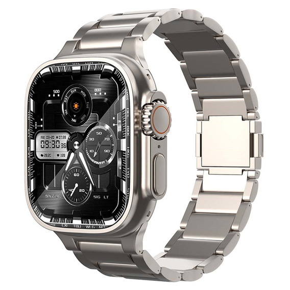 Bransoleta do Apple Watch 1/2/3/4/5/6/7/8/9/10/11/SE Ultra 1/2/3 42/44/45/46/49mm, Tytanowa