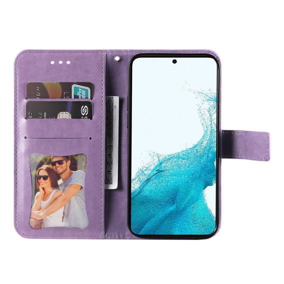 Etui z klapką do Samsung Galaxy A54 5G, Mandala, fioletowe