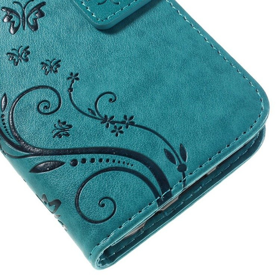 Etui z klapką do Samsung Galaxy S7 Edge, Butterfly, niebieskie