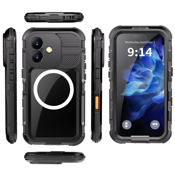 SHELLBOX M Series Waterproof Case do iPhone 16 – Czarny