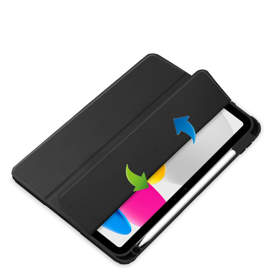 Etui do iPad 11" 2025 A16 (11 gen.) / iPad 10.9" 2022 (10 gen.), Smartcase Hybrid, z miejscem na rysik, czarne