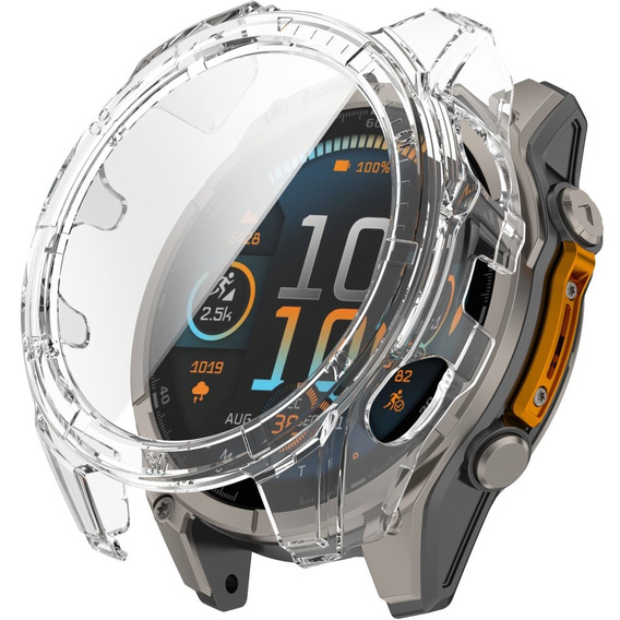 2w1 Etui + Szkło Hartowane do Garmin Fenix 8 47mm, Przezroczyste