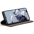 Etui CASEME do Xiaomi 12T / 12T Pro, Leather Wallet Case, brązowe