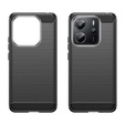 Etui z karbonową fakturą do Xiaomi Redmi Note 14 4G – smukła ochrona w nowoczesnym stylu - czarne