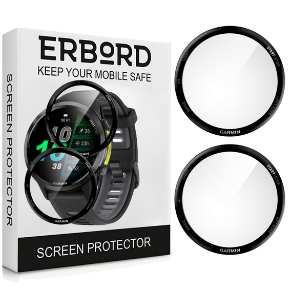 2x Szkło Hybrydowe ERBORD do Garmin Forerunner 970 / 570 47mm