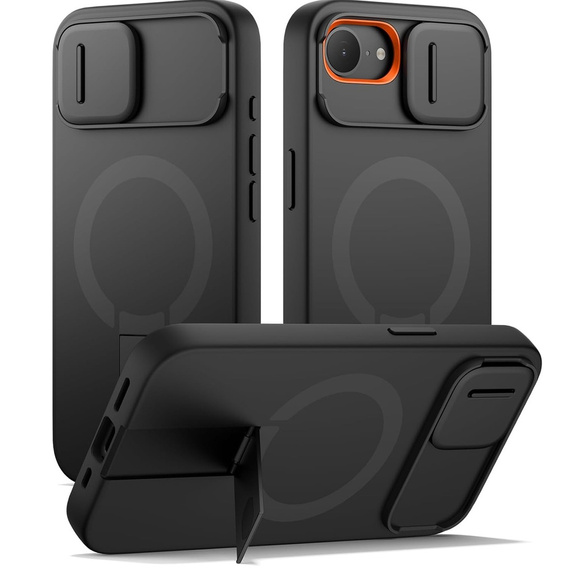 SURITCH – magnetyczne etui ochronne z osłoną kamery i podstawką do iPhone 16e