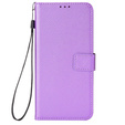 Etui z klapką do Oppo A17, Wallet Smart Magnet, fioletowe