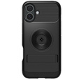 Etui Spigen do iPhone 16, Slim Armor MagSafe, Czarne + Szkło Hartowane 9H