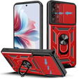 Etui pancerne do Oppo Reno 11F 5G, CamShield Slide, czerwone