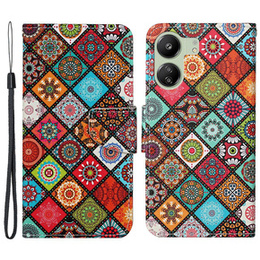 Etui z klapką do Xiaomi Redmi 13C / Poco C65, Wallet, Ethnic Style