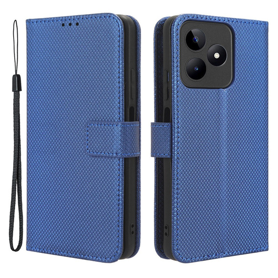 Etui z klapką do Realme Note 50, Wallet Smart Magnet, niebieskie