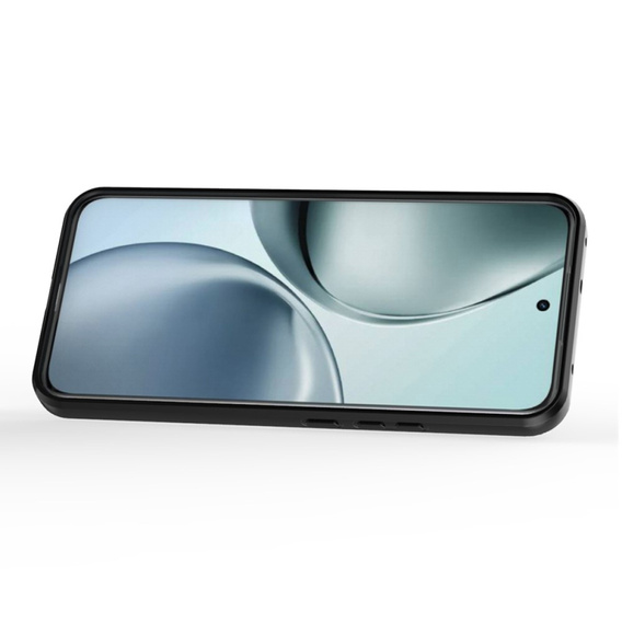 Etui pancerne do Realme 14 Pro+ 5G, z osłoną aparatu i podstawką, czarne