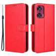 Etui z klapką do Motorola Edge 50 Fusion 5G, Crazy Horse Wallet, czerwone