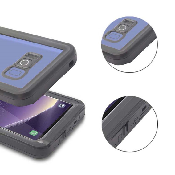 Etui Wodoodporne IP68 do Samsung Galaxy S8 5G, czarne