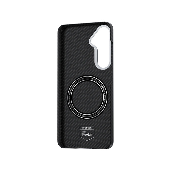 Etui BENKS Kevlar do Samsung Galaxy S25+ Plus, Carbon Fiber 600D 0044, do MagSafe, czarne