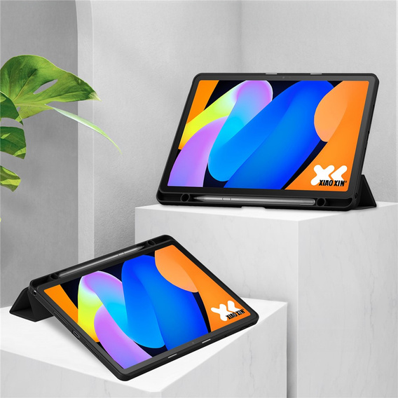 Etui do Lenovo Idea Tab 11" 2025 TB336FU TB336ZU, z przezroczystym tyłem i miejscem na rysik, czarne